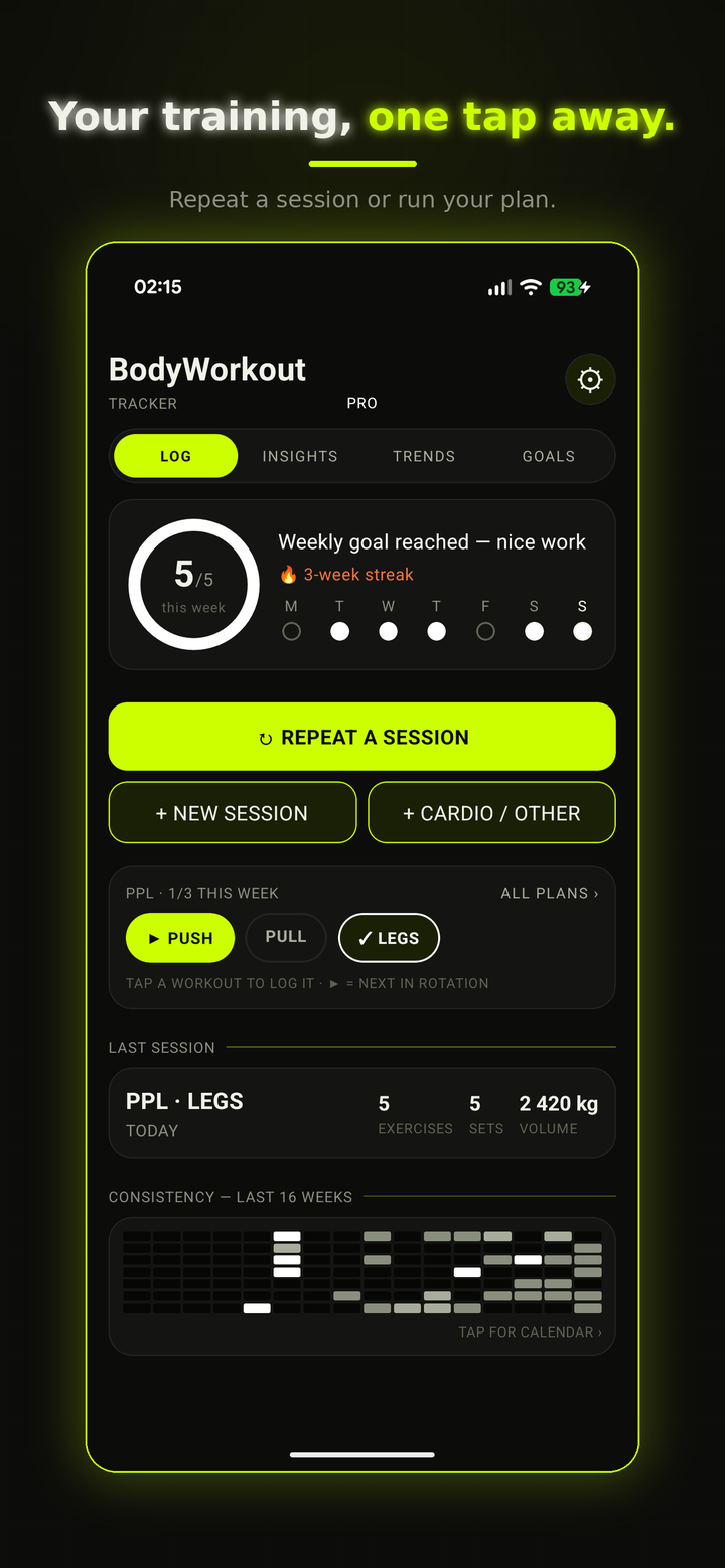 DEADSTOP home and session log view