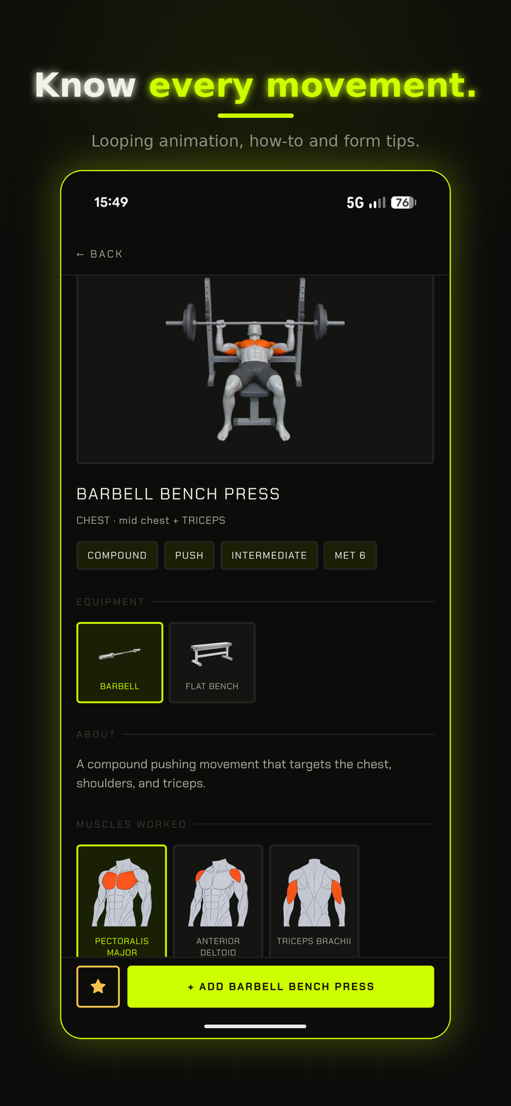 DEADSTOP exercise detail view