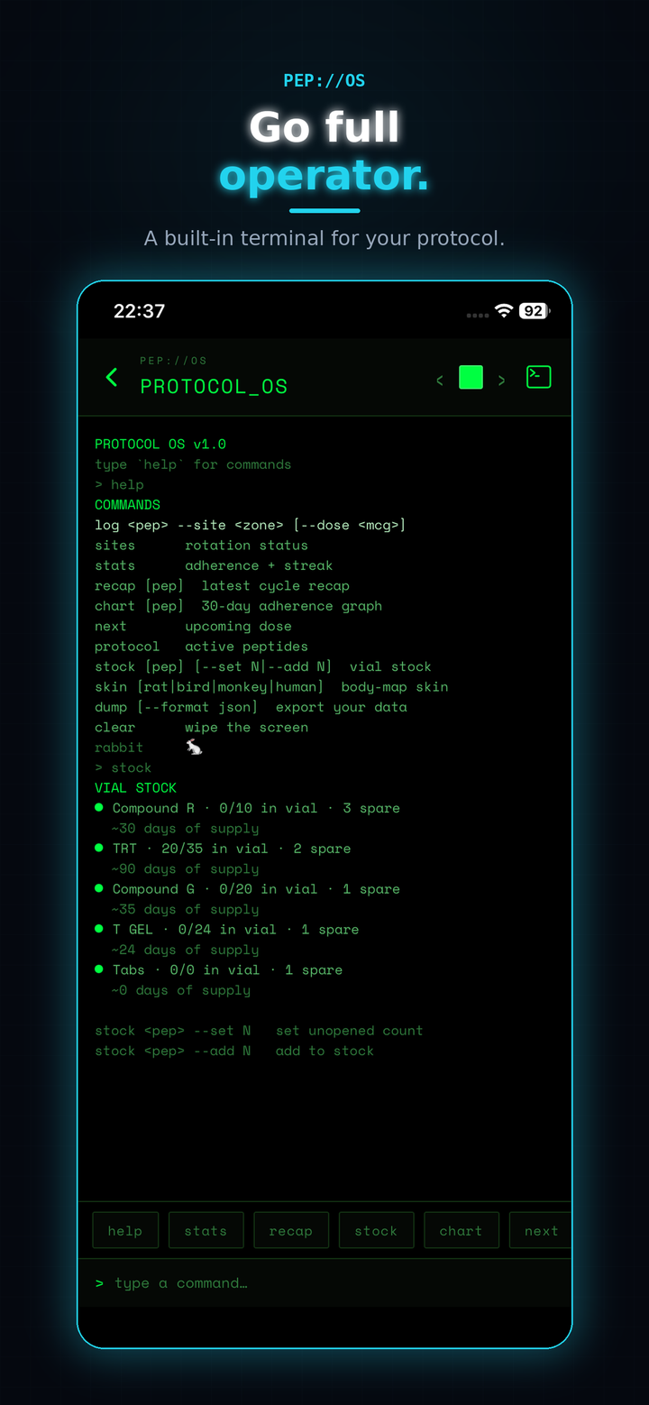Protokit built-in terminal